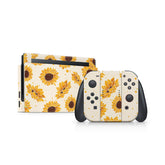 TACKY DESIGN Sunflower Nintendo Switch Skin Wrap | Floral Premium 3M Vinyl Full Cover Decal Sticker - Tackydesign